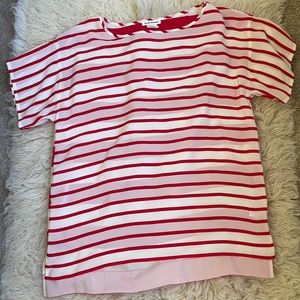 Club Monaco silk blouse with stripes size small
